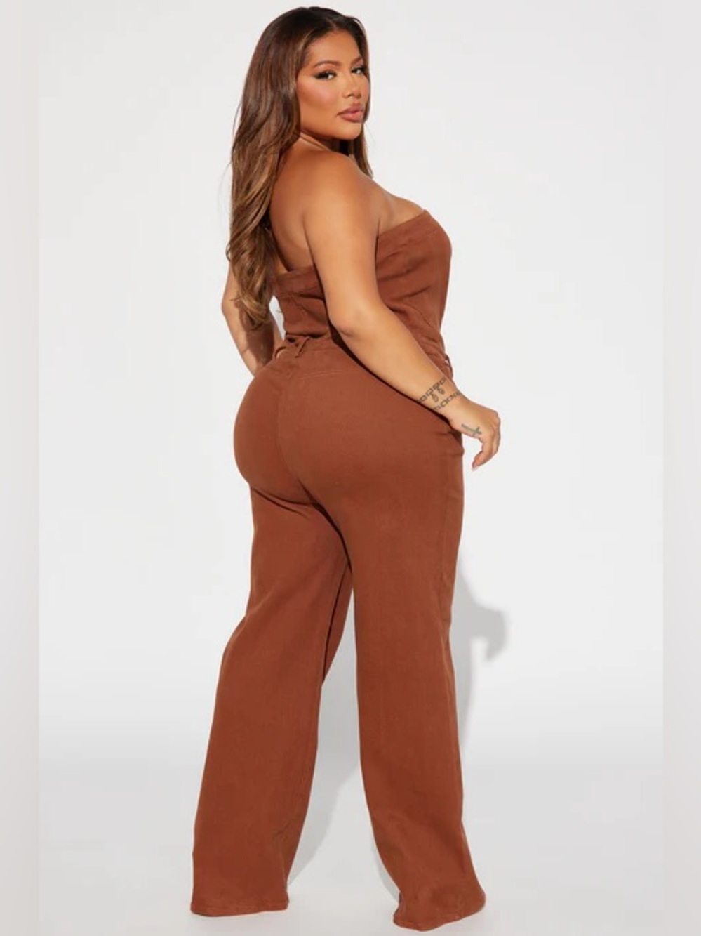 Fashion Nova Brown Jumpsuit - Picture 3 of 7